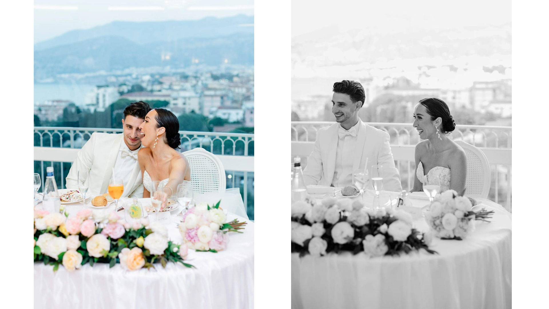 bride and groom wedding in sorrento